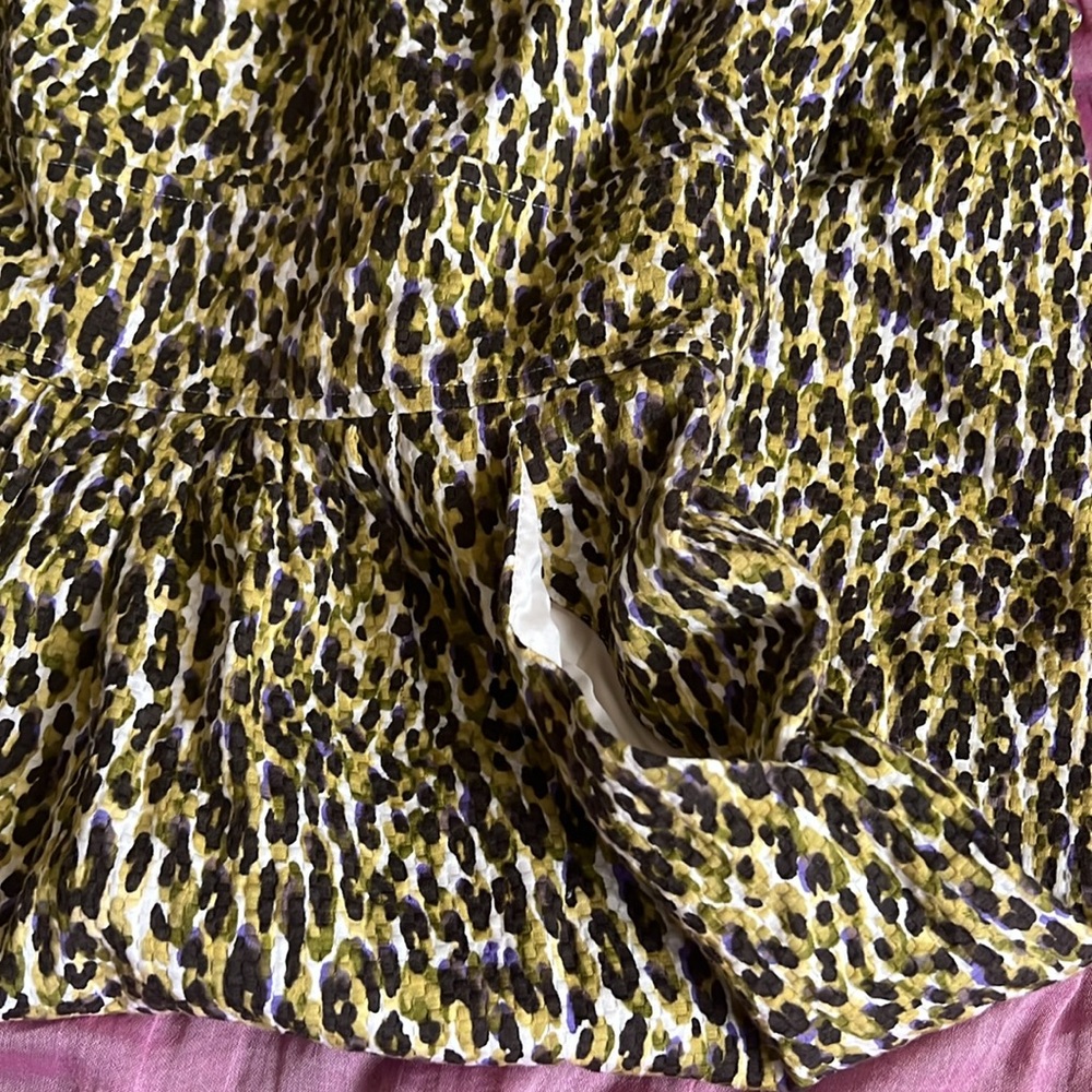 J. Crew dress in leopard print purple & yellow - Picture 6 of 8